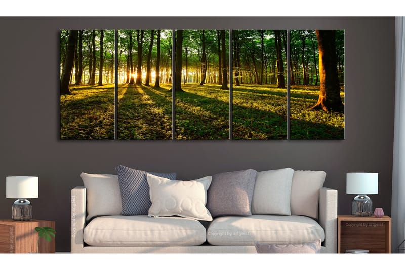 Tavla Shade Of Trees 225x90 - Artgeist sp. z o. o. - Inredning - Tavlor & konst - Canvastavlor