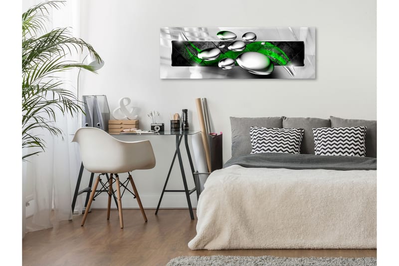 Tavla Shiny Stones (1 Part) Narrow Green 150x50 - Artgeist sp. z o. o. - Inredning - Tavlor & konst - Canvastavlor