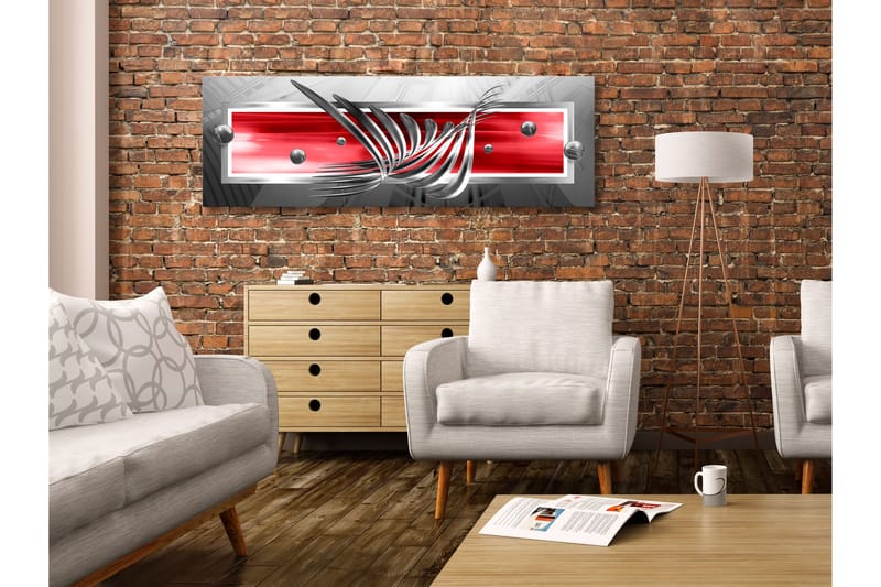 Tavla Silver Wings (1 Part) Narrow Red 120x40 - Artgeist sp. z o. o. - Inredning - Tavlor & konst - Canvastavlor