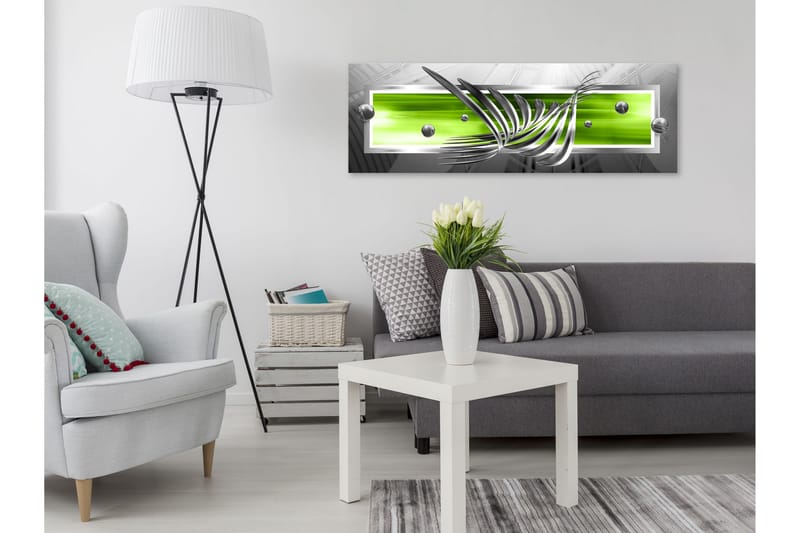Tavla Silver Wings (1 Part) Narrow Green 150x50 - Artgeist sp. z o. o. - Inredning - Tavlor & konst - Canvastavlor