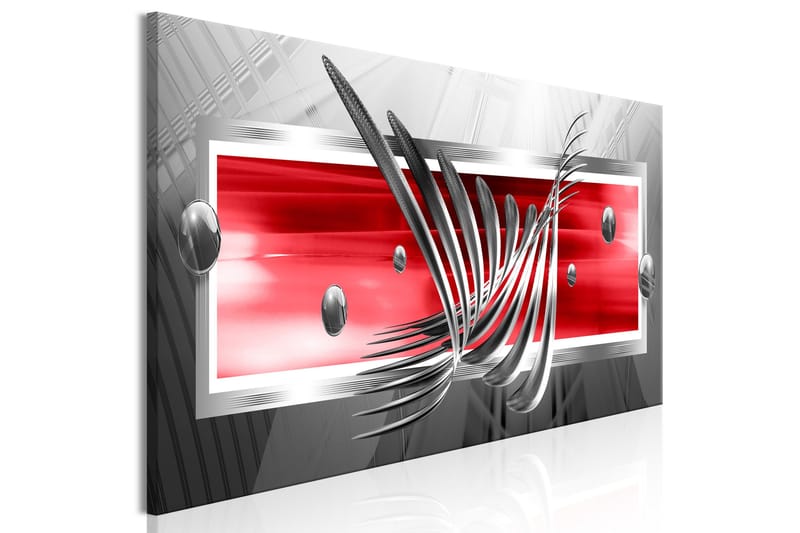 Tavla Silver Wings (1 Part) Narrow Red 120x40 - Inredning - Tavlor & konst - Canvastavlor