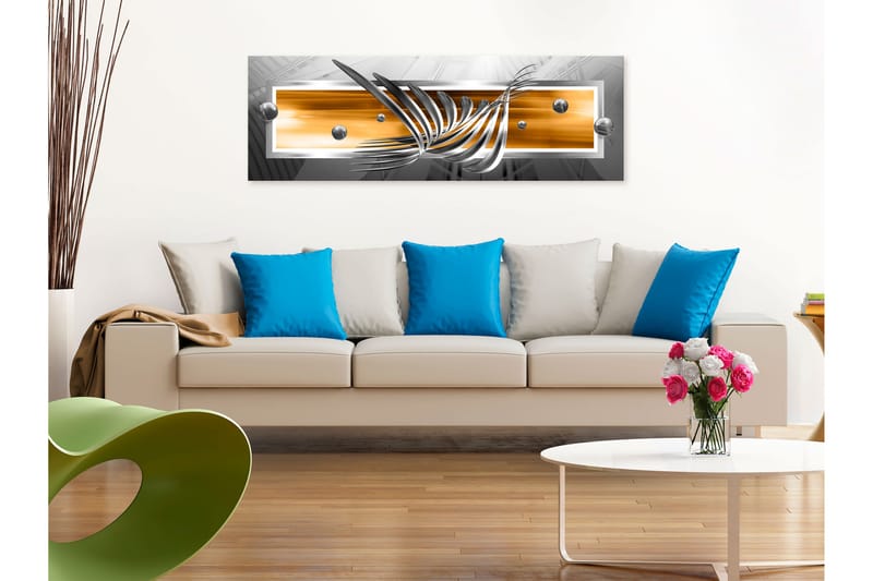 Tavla Silver Wings (1 Part) Narrow Orange 150x50 - Artgeist sp. z o. o. - Inredning - Tavlor & konst - Canvastavlor