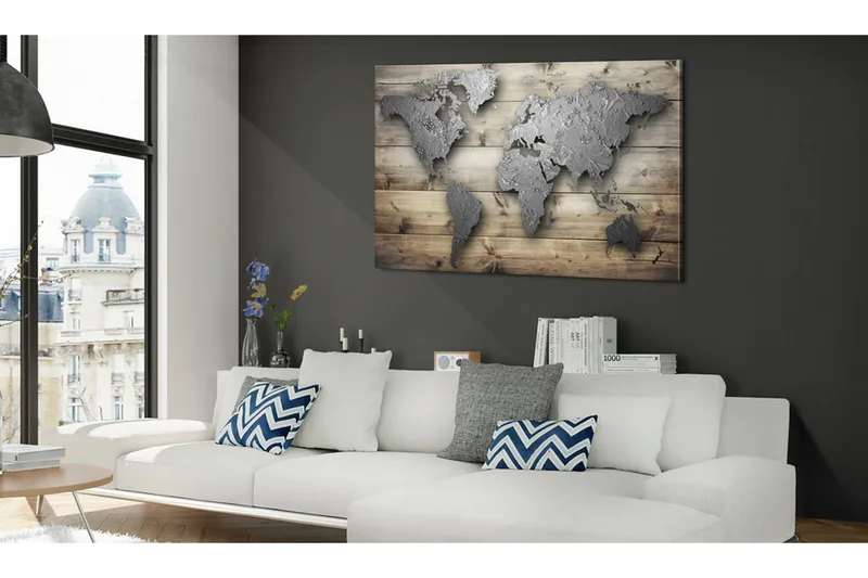 Tavla Silver World 60x40, Artgeist sp. z o. o.