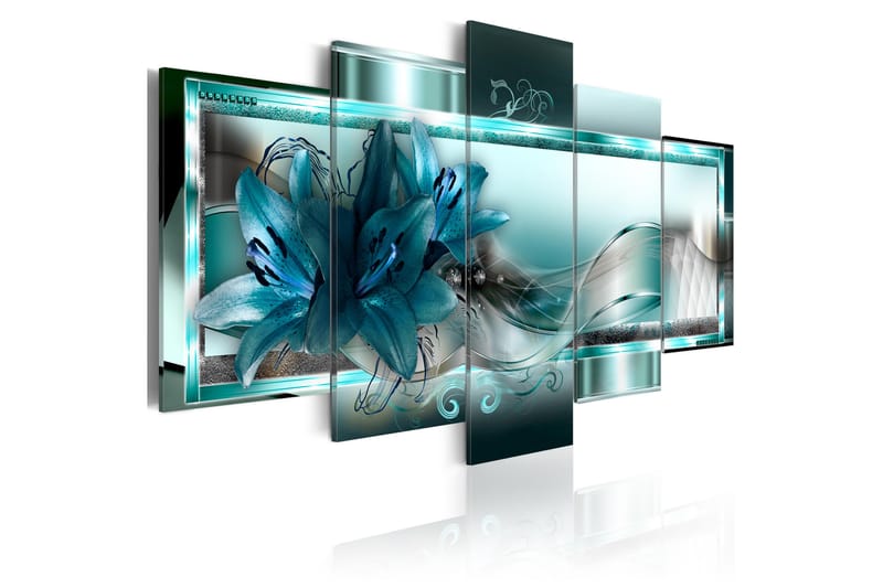 Tavla Sky Blue Lilies 200x100, Artgeist sp. z o. o.