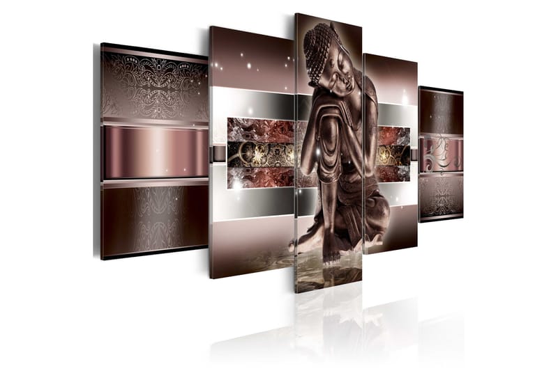 Tavla Sleeping Buddha In Reds 100x50, Artgeist sp. z o. o.