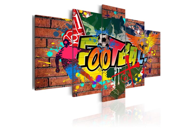 Tavla Soccer Graffiti 200x100, Artgeist sp. z o. o.