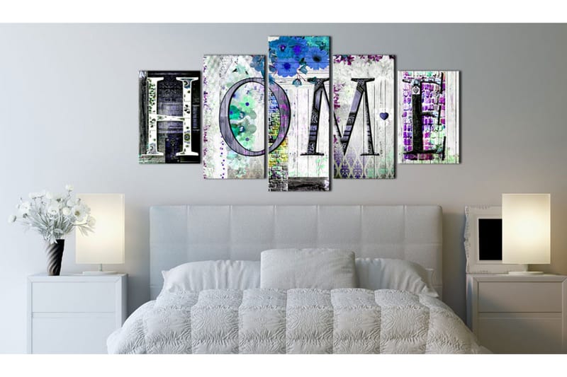 Tavla Solid Foundation In Navy 200x100 - Artgeist sp. z o. o. - Inredning - Tavlor & konst - Canvastavlor