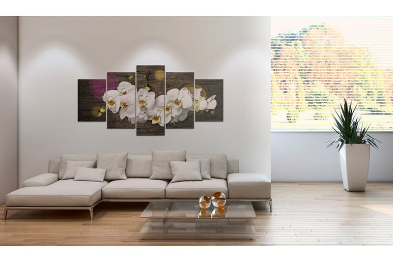 Tavla Som Ett Vitt Moln 5 St 100x50 - Artgeist sp. z o. o. - Inredning - Tavlor & konst - Canvastavlor