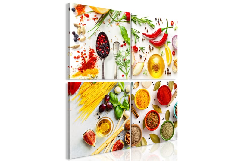 Tavla Spices Of The World 4 Parts 40x40 - Artgeist sp. z o. o. - Inredning - Tavlor & konst - Canvastavlor