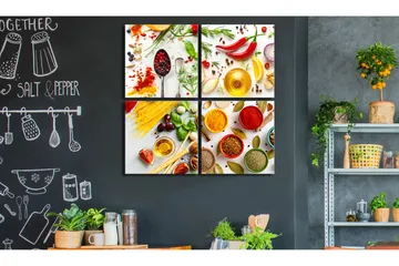 Tavla Spices Of The World 4 Parts 40x40 - Artgeist sp. z o. o. - Inredning - Tavlor & konst - Canvastavlor