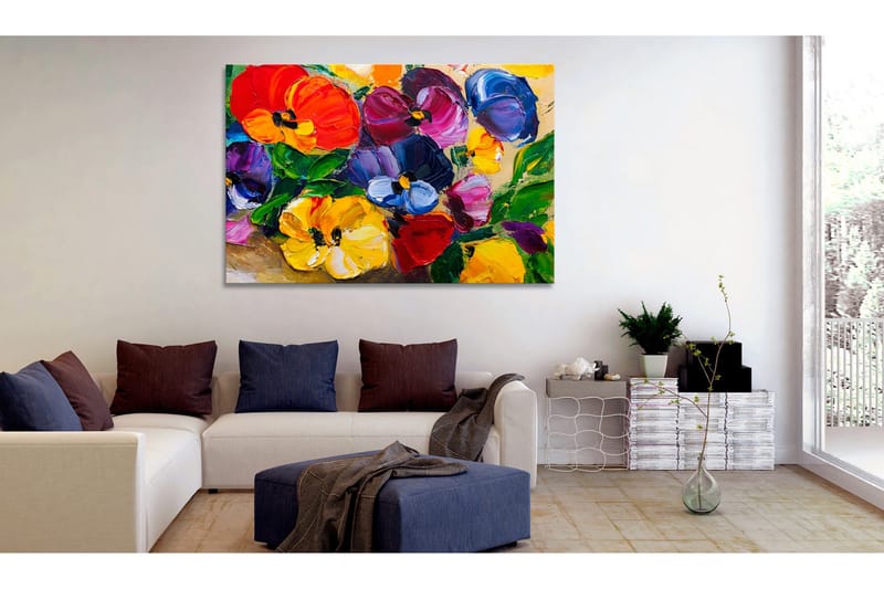 Tavla Spring Pansies 120x80, Artgeist sp. z o. o.