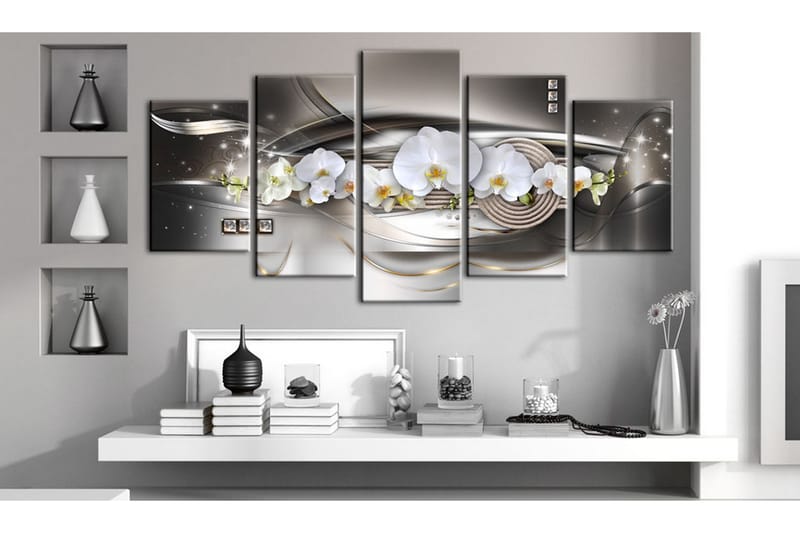 Tavla Steel Orchids 200x100 - Artgeist sp. z o. o. - Inredning - Tavlor & konst - Canvastavlor