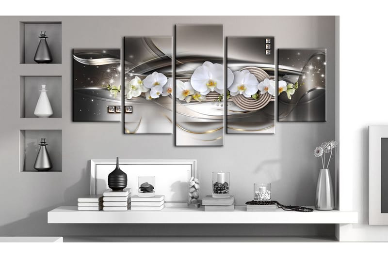 Tavla Steel Orchids 200x100 - Artgeist sp. z o. o. - Inredning - Tavlor & konst - Canvastavlor