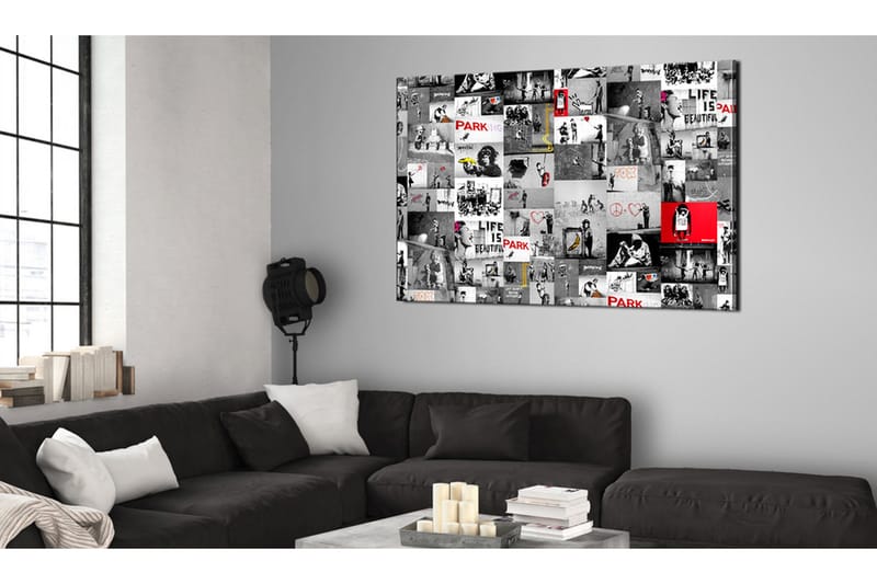 Tavla Street Art: Banksy 90x60, Artgeist sp. z o. o.