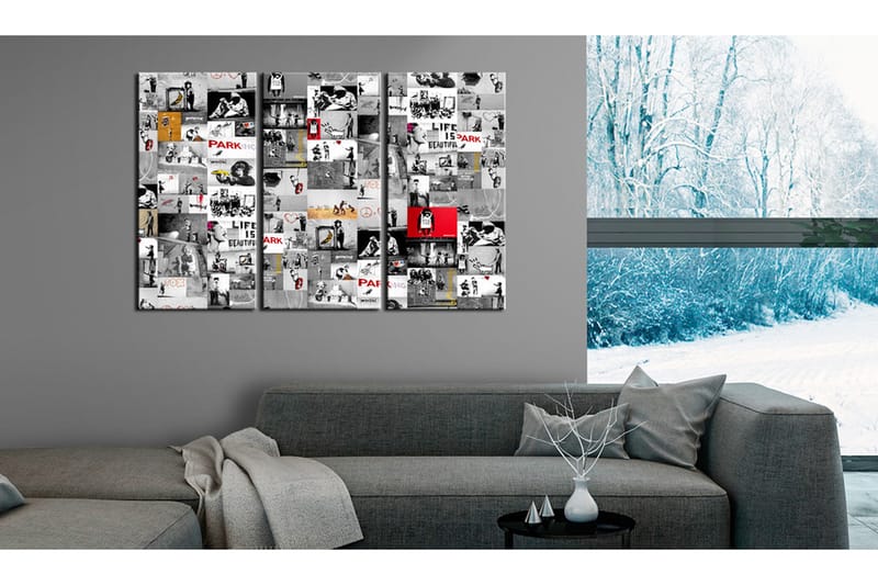 Tavla Street Art Banksy Iii 120x80 - Artgeist sp. z o. o. - Inredning - Tavlor & konst - Canvastavlor