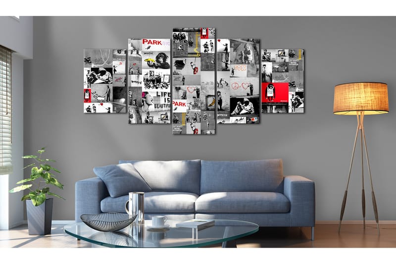 Tavla Street Art Banksy Iv 200x100 - Artgeist sp. z o. o. - Inredning - Tavlor & konst - Canvastavlor