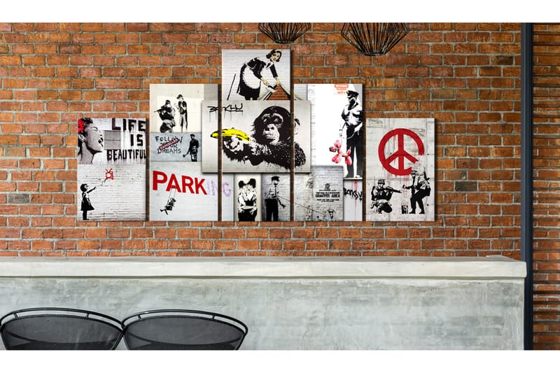 Tavla Street Crimes Banksy Art 100x50 - Artgeist sp. z o. o. - Inredning - Tavlor & konst - Canvastavlor