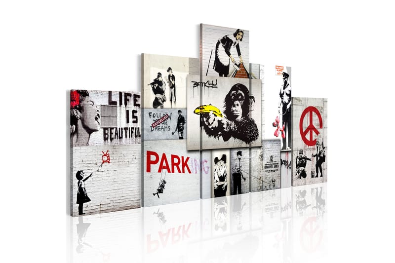 Tavla Street Crimes Banksy Art 100x50 - Artgeist sp. z o. o. - Inredning - Tavlor & konst - Canvastavlor