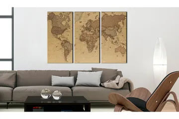 Tavla Stylish World Map 120x80 - Artgeist sp. z o. o. - Inredning - Tavlor & konst - Canvastavlor