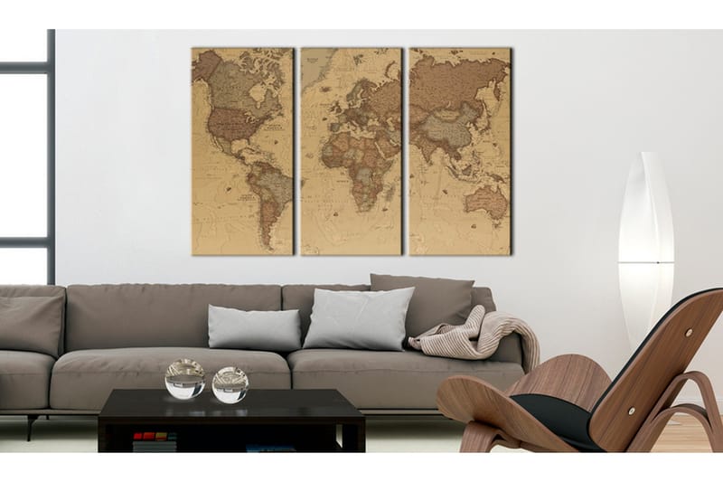 Tavla Stylish World Map 90x60 - Artgeist sp. z o. o. - Inredning - Tavlor & konst - Canvastavlor