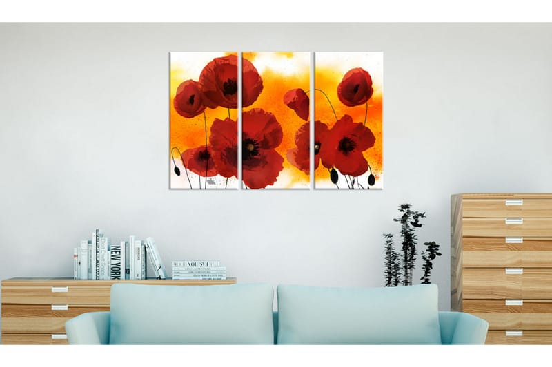 Tavla Sunny Afternoon And Poppies 120x80 - Artgeist sp. z o. o. - Inredning - Tavlor & konst - Canvastavlor