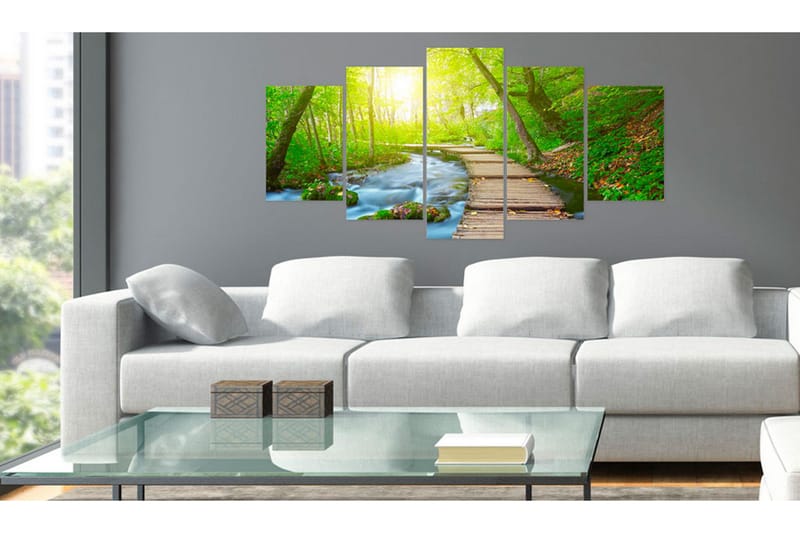 Tavla Sunny Forest 100x50 - Artgeist sp. z o. o. - Inredning - Tavlor & konst - Canvastavlor