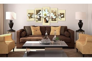 Tavla Texture And Magnolia 100x50 - Artgeist sp. z o. o. - Inredning - Tavlor & konst - Canvastavlor