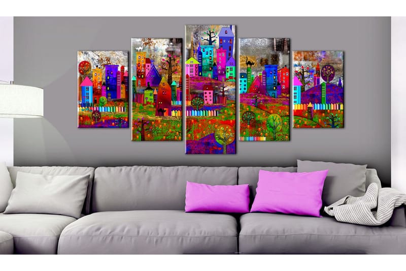 Tavla The City Of Expression 200x100 - Artgeist sp. z o. o. - Inredning - Tavlor & konst - Canvastavlor