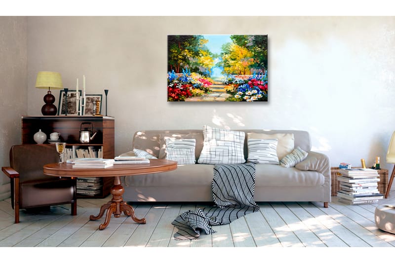 Tavla The Flowers Alley 90x60 - Artgeist sp. z o. o. - Inredning - Tavlor & konst - Canvastavlor