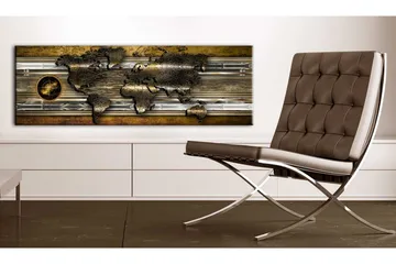 Tavla The Golden Map 135x45 - Artgeist sp. z o. o. - Inredning - Tavlor & konst - Canvastavlor