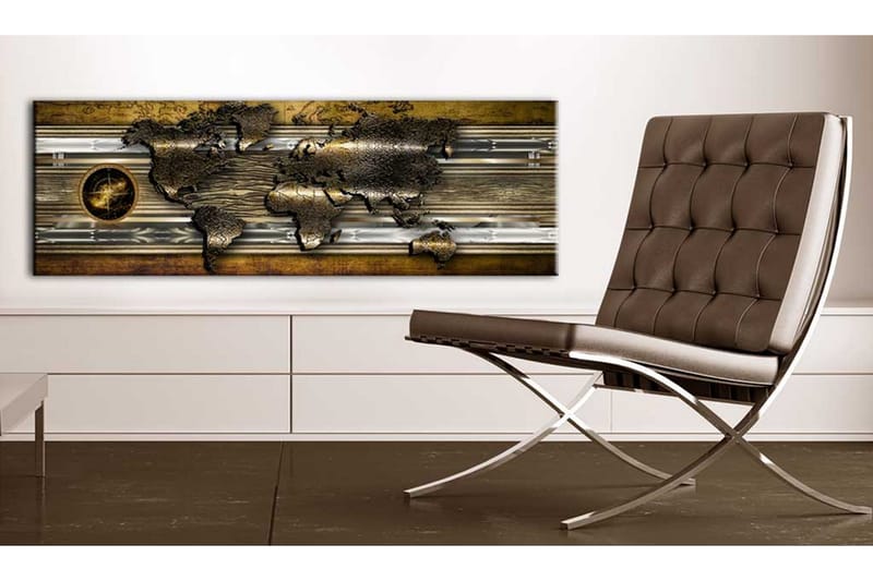Tavla The Golden Map 150x50 - Artgeist sp. z o. o. - Inredning - Tavlor & konst - Canvastavlor