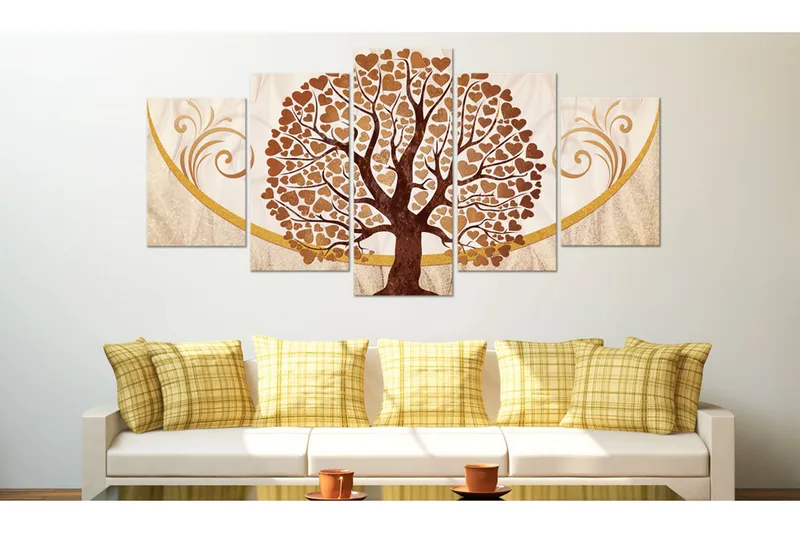 Tavla The Golden Tree Of Love 100x50 - Artgeist sp. z o. o. - Inredning - Tavlor & konst - Canvastavlor