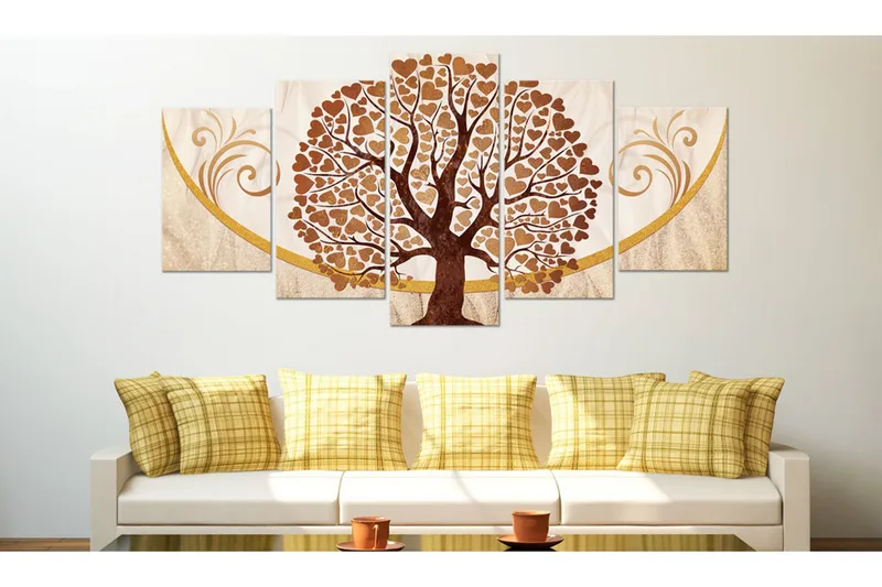 Tavla The Golden Tree Of Love 200x100 - Artgeist sp. z o. o. - Inredning - Tavlor & konst - Canvastavlor