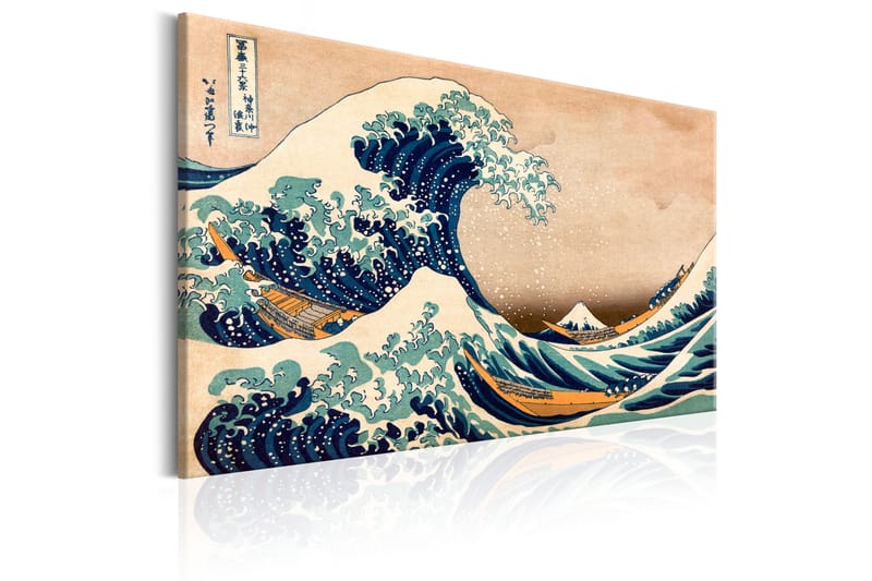 Tavla The Great Wave off Kanagawa (Reproduction) 90x60 - Artgeist sp. z o. o. - Canvastavlor