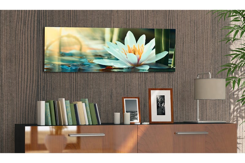 Tavla The Lake Of Lotus 135x45 - Artgeist sp. z o. o. - Inredning - Tavlor & konst - Canvastavlor