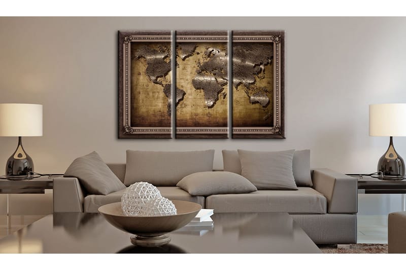 Tavla The Map In A Frame 90x60 - Artgeist sp. z o. o. - Inredning - Tavlor & konst - Canvastavlor