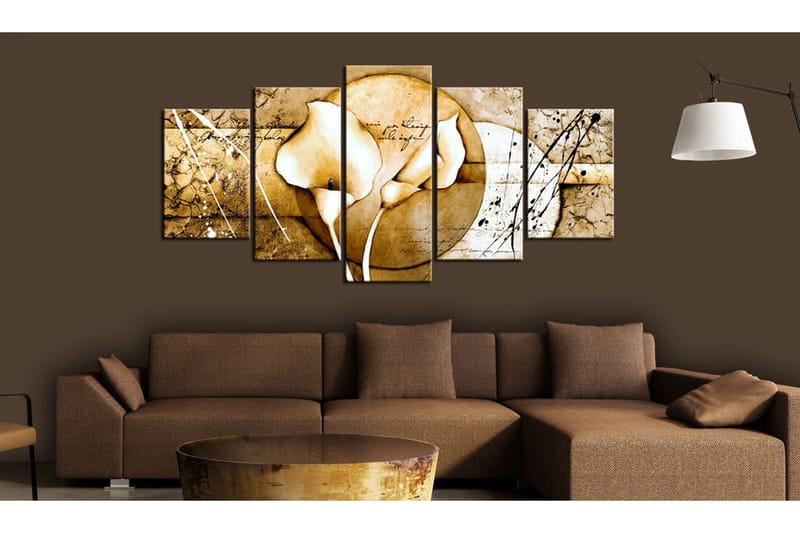 Tavla The Secret Of Calla Lily Beige 100x50 - Artgeist sp. z o. o. - Inredning - Tavlor & konst - Canvastavlor
