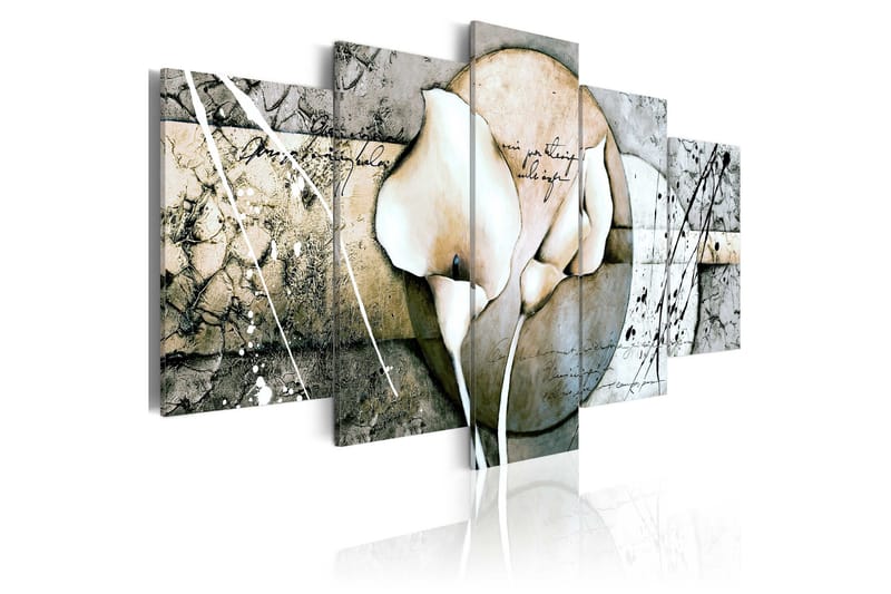 Tavla The Secret Of Calla Lily Grey 200x100 - Artgeist sp. z o. o. - Inredning - Tavlor & konst - Canvastavlor