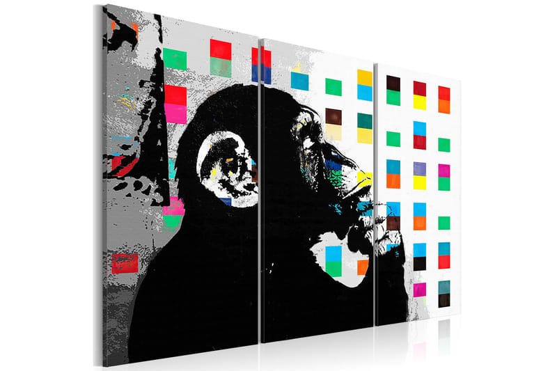 Tavla The Thinker Monkey By Banksy 120x80, Artgeist sp. z o. o.