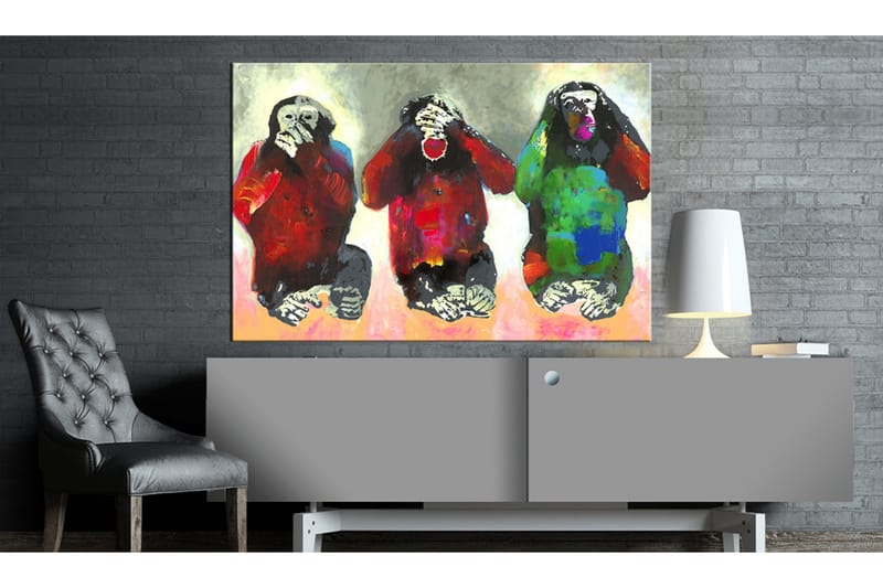 Tavla Three Wise Monkeys 60x40, Artgeist sp. z o. o.