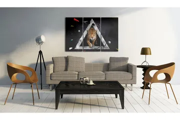 Tavla Tiger Inkommande! 120x80 - Artgeist sp. z o. o. - Inredning - Tavlor & konst - Canvastavlor
