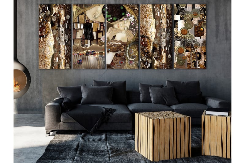 Tavla Together Forever 5 Parts Narrow 225x90 - Artgeist sp. z o. o. - Inredning - Tavlor & konst - Canvastavlor