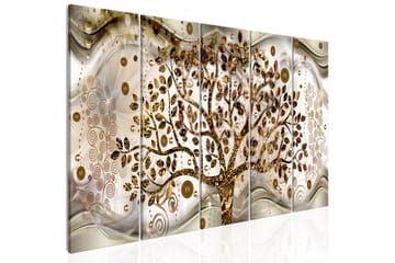 Tavla Tree And Waves 5 Parts Brown 200x80