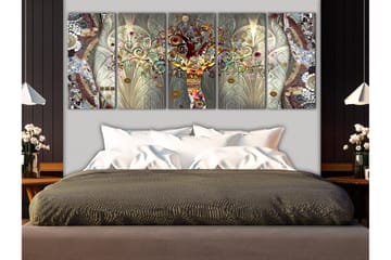 Tavla Tree Of Life 5 Parts Narrow 225x90 - Artgeist sp. z o. o. - Inredning - Tavlor & konst - Canvastavlor