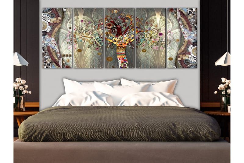 Tavla Tree Of Life 5 Parts Narrow 225x90 - Artgeist sp. z o. o. - Inredning - Tavlor & konst - Canvastavlor