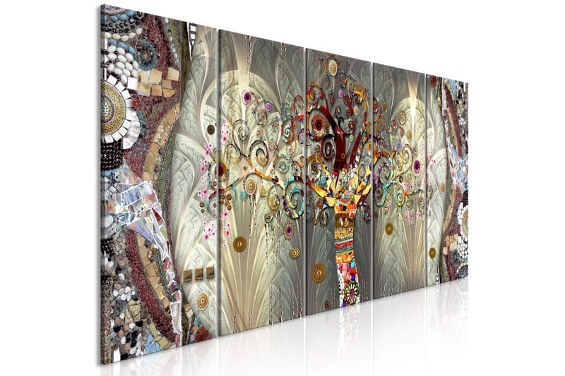Tavla Tree Of Life 5 Parts Narrow 225x90, Artgeist sp. z o. o.