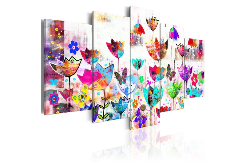 Tavla Tulips In The Rain 100x50, Artgeist sp. z o. o.