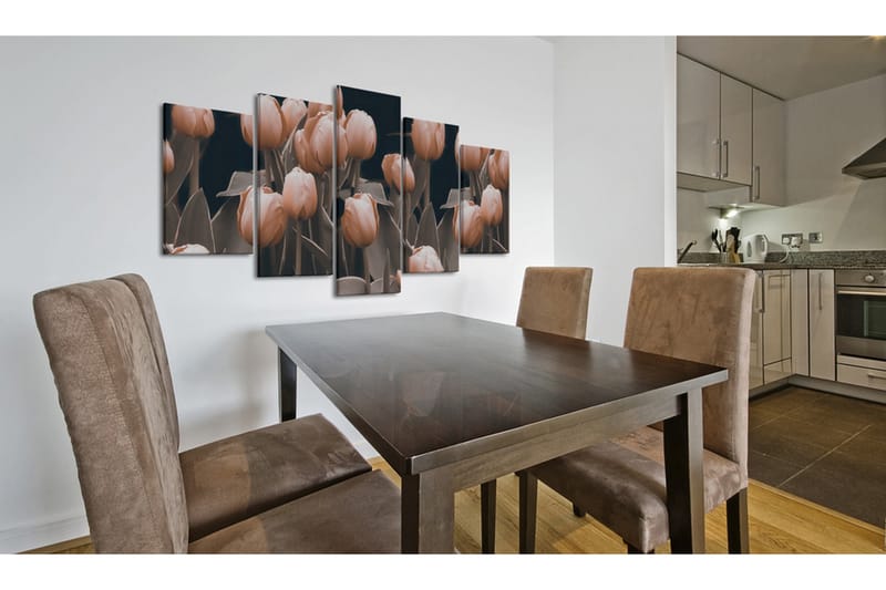 Tavla Tulpaner Sepia 200x100 - Artgeist sp. z o. o. - Inredning - Tavlor & konst - Canvastavlor