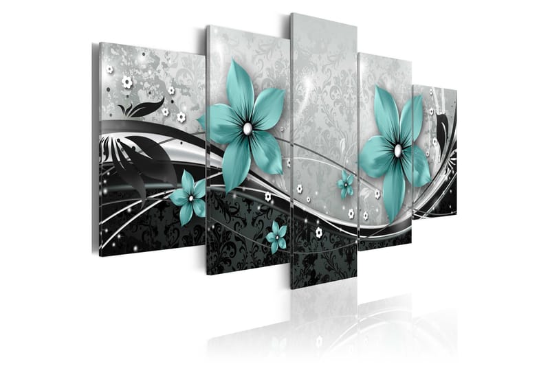 Tavla Turquoise Flower Of Night 100x50, Artgeist sp. z o. o.