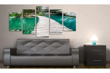 Tavla Turquoise Lake 200x100 - Artgeist sp. z o. o. - Inredning - Tavlor & konst - Canvastavlor